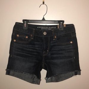 American Eagle Boy Midi Denim Shorts